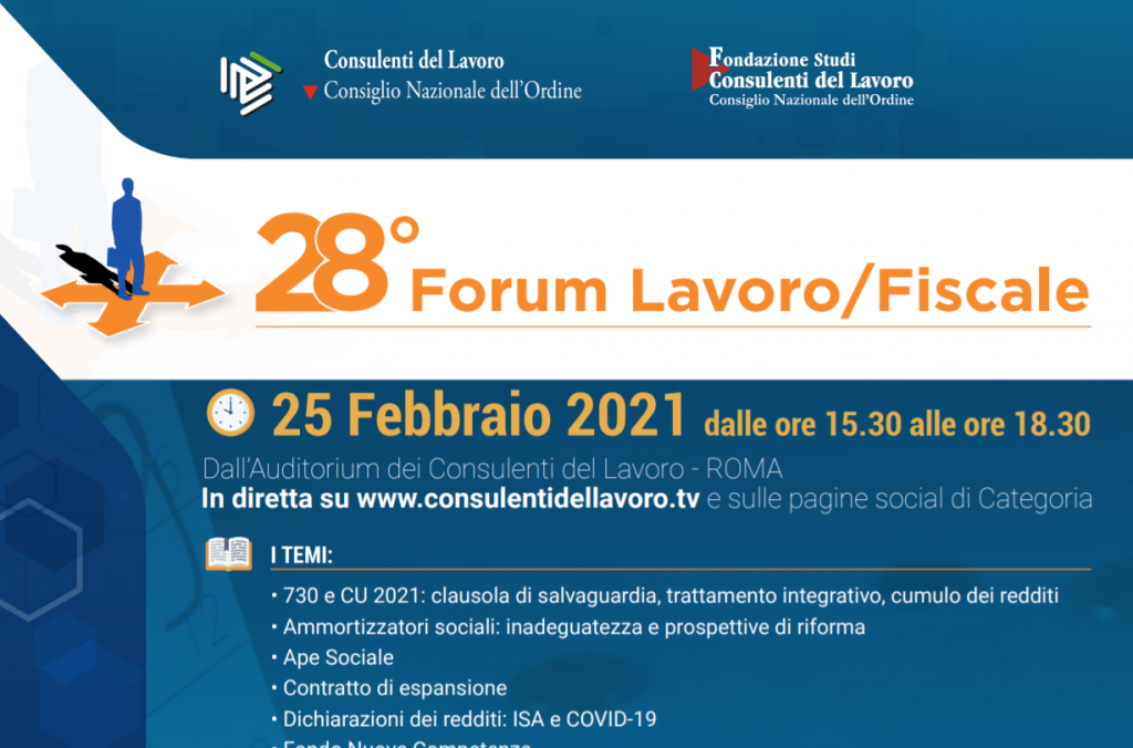 28° Forum Lavoro/Fiscale dei Consulenti del lavoro